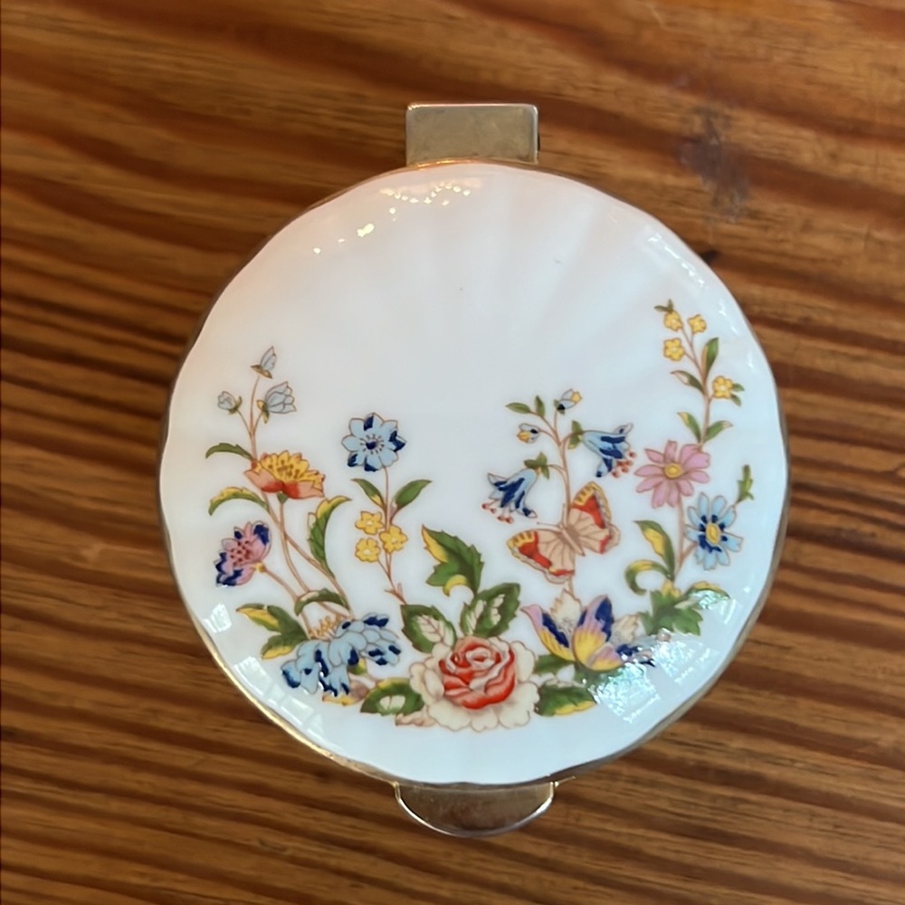 Vintage Aynsley Bone China England “Cottage Garden” Trinket Box - Picture 2 of 7